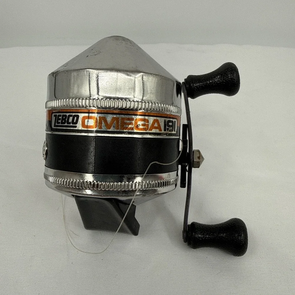 Vintage Zebco Omega 191 Ball Bearing Spin Cast Reel Made In‎ USA C2